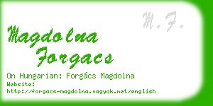 magdolna forgacs business card